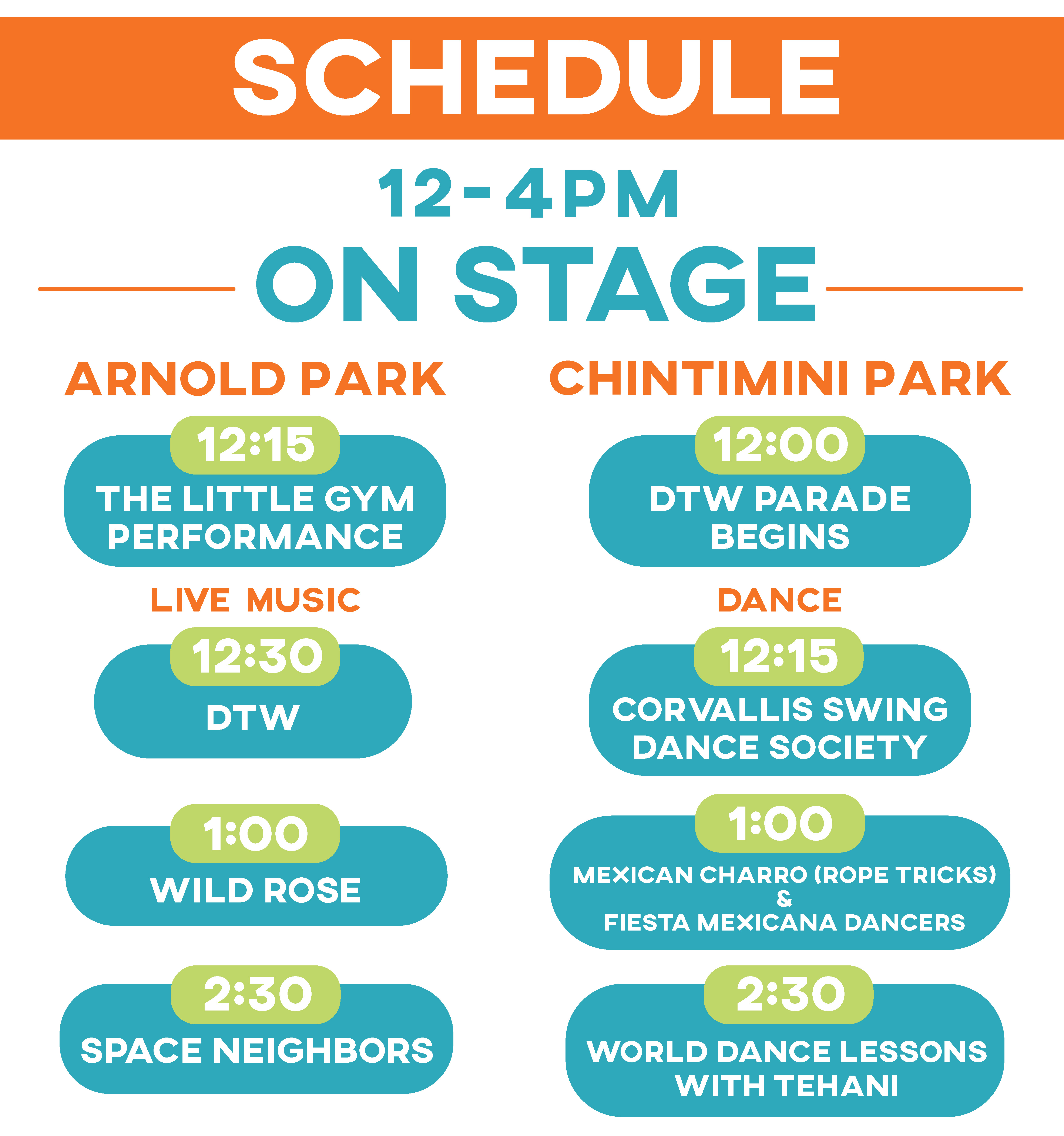 2022 stage schedule
