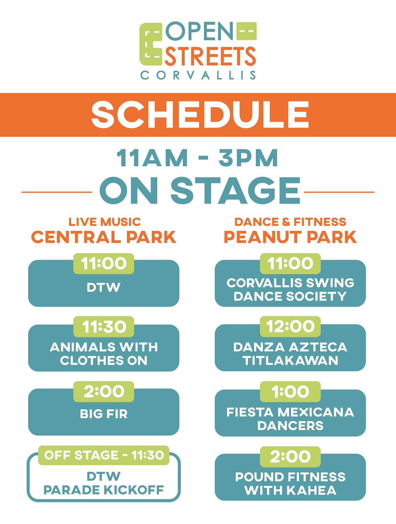2023 stage schedule