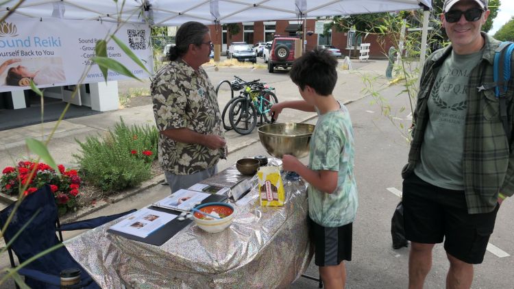 Spirit Sound Reiki booth