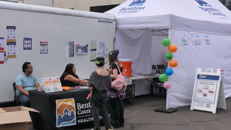 Benton County Health Department cooling tent