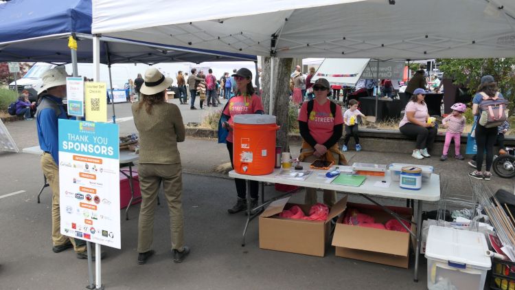 Volunteer booth